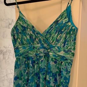 Calvin Klein- Size 4- Green and Blue Flowy dress